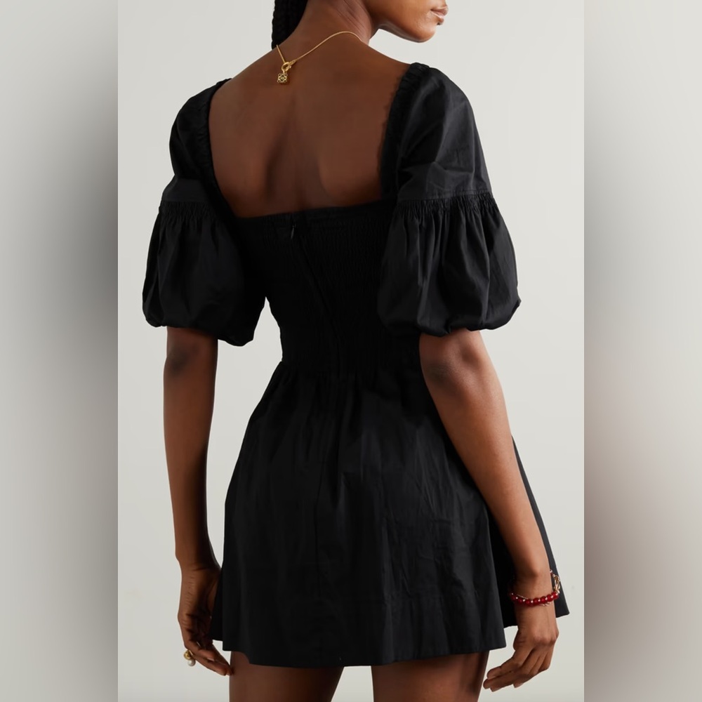 Faithfull the Brand Belladonna Mini Dress in Black Size 4 - Picture 6 of 6